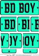 Birthday Boy Novelty Number Plate with Side Stacker