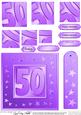 50th Bright Metallic Age Quick Card with Twisted Pyramage