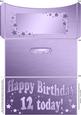12th Birthday Metallic Age Money or Gift Wallet and Card