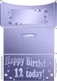 12th Birthday Metallic Age Money or Gift Wallet and Card