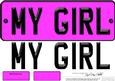 Large Dl My Girl Novelty Number Plate N 3D Decoupage