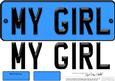 Large Dl My Girl Novelty Number Plate N 3D Decoupage