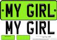 Large Dl My Girl Novelty Number Plate N 3D Decoupage