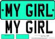 Large Dl My Girl Novelty Number Plate N 3D Decoupage