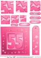 55th Bright Metallic Age Quick Card with Twisted Pyramage