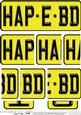 Happy Birthday Novelty Number Plate with Side Stacker