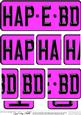 Happy Birthday Novelty Number Plate with Side Stacker