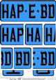 Happy Birthday Novelty Number Plate with Side Stacker