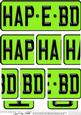 Happy Birthday Novelty Number Plate with Side Stacker