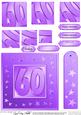 60th Bright Metallic Age Quick Card with Twisted Pyramage