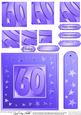60th Bright Metallic Age Quick Card with Twisted Pyramage