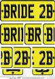 Bride to Be Novelty Number Plate with Side Stacker
