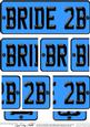 Bride to Be Novelty Number Plate with Side Stacker