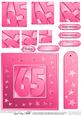 65th Bright Metallic Age Quick Card with Twisted Pyramage