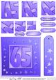 65th Bright Metallic Age Quick Card with Twisted Pyramage