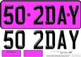 Large Dl 50th Birthday Novelty Number Plate and 3D Decoupage