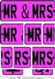 Mr & Mrs Novelty Number Plate with Side Stacker