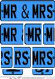 Mr & Mrs Novelty Number Plate with Side Stacker