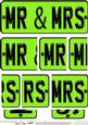 Mr & Mrs Novelty Number Plate with Side Stacker