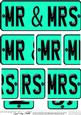Mr & Mrs Novelty Number Plate with Side Stacker