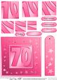 70th Bright Metallic Age Quick Card with Twisted Pyramage