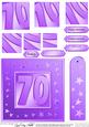 70th Bright Metallic Age Quick Card with Twisted Pyramage