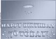 Large Dl 70th Birthday Quick Cut and Fold Card