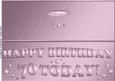 Large Dl 70th Birthday Quick Cut and Fold Card