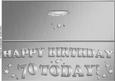 Large Dl 70th Birthday Quick Cut and Fold Card