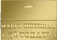 Large Dl 70th Birthday Quick Cut and Fold Card