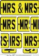 Mrs & Mrs Novelty Number Plate with Side Stacker