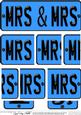 Mrs & Mrs Novelty Number Plate with Side Stacker