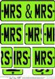 Mrs & Mrs Novelty Number Plate with Side Stacker