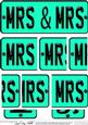 Mrs & Mrs Novelty Number Plate with Side Stacker
