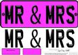 Large Dl Mr & Mrs Novelty Number Plate N 3D Decoupage