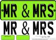 Large Dl Mr & Mrs Novelty Number Plate N 3D Decoupage