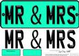 Large Dl Mr & Mrs Novelty Number Plate N 3D Decoupage