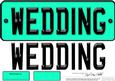 Large Dl Wedding Novelty Number Plate N 3D Decoupage