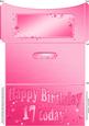 17th Birthday Metallic Age Money or Gift Wallet and Card