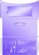 17th Birthday Metallic Age Money or Gift Wallet and Card