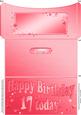 17th Birthday Metallic Age Money or Gift Wallet and Card