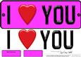Large Dl I Love You Novelty Number Plate N 3D Decoupage