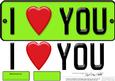 Large Dl I Love You Novelty Number Plate N 3D Decoupage