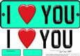 Large Dl I Love You Novelty Number Plate N 3D Decoupage