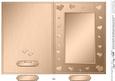 5 x 7 Metallic Romantic Hearts Plain Card Base
