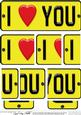 I Love You Novelty Number Plate with Side Stacker