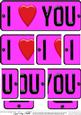 I Love You Novelty Number Plate with Side Stacker