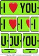 I Love You Novelty Number Plate with Side Stacker