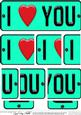I Love You Novelty Number Plate with Side Stacker