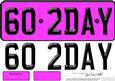 Large Dl 60th Birthday Novelty Number Plate and 3D Decoupage